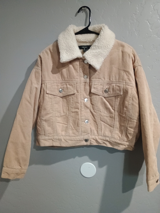 Forever 21 Jackets & Blazers - Forever 21 Beige Corduroy Teddy Collar Jacket
